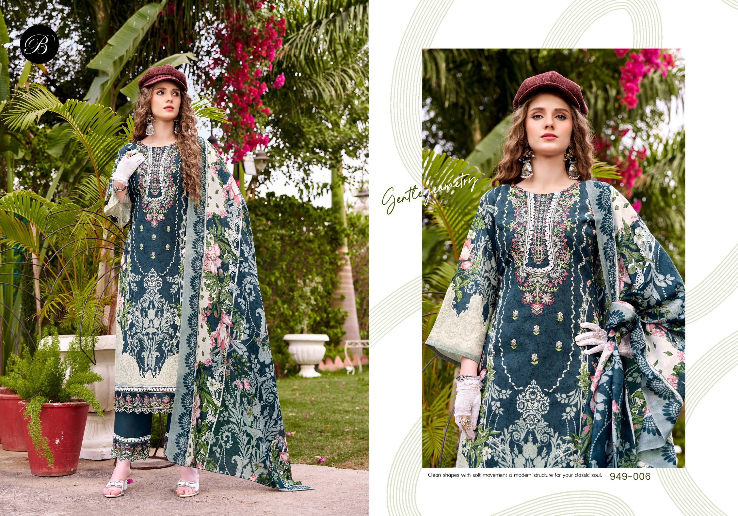  GULISTAAN by BelliZa DesigNer 949-001 TO 949-008 SERIES Pakistani Stylish Embroidered PURE COTTON COLLECTION At Wholesale Price